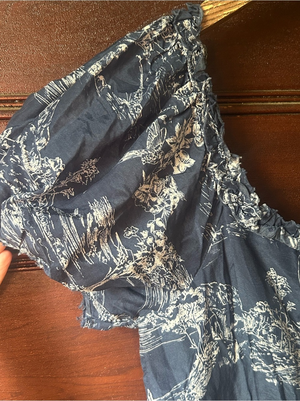 LoveShackFancy Bridget Frayed Maxi Dress Size 8 Puff Sleeve Cottagecore Romantic - Picture 8 of 12
